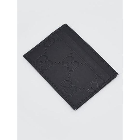 Gucci Black GG Rubber Effect Card Holder - Picture 2 of 5